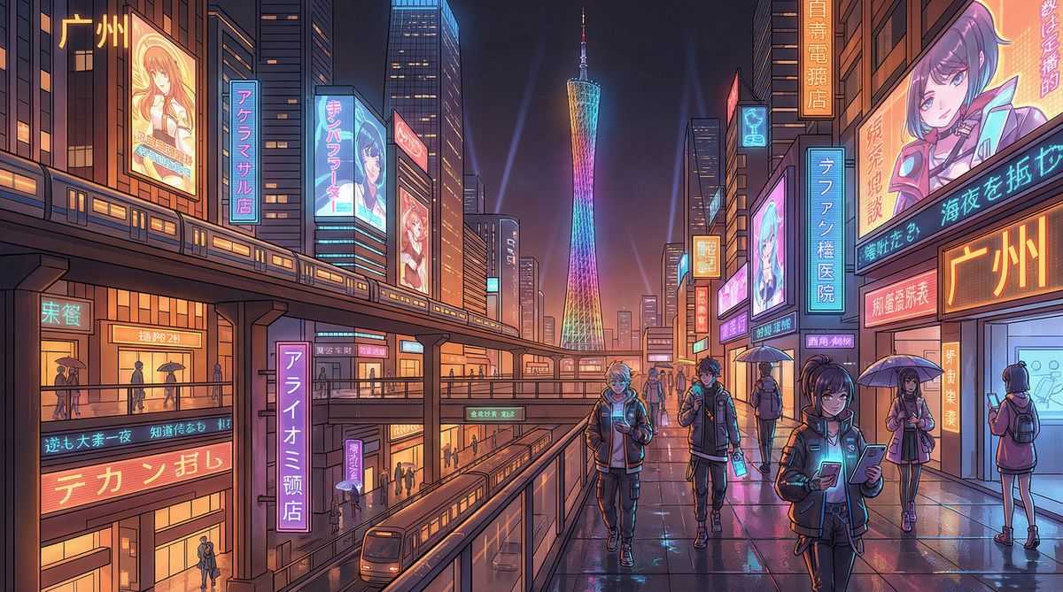 免费看片动漫-广州动漫城夜景